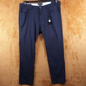 BLOOMINGDALES Pants Mens 33x34 Navy Tailored Fit Modern Trouser